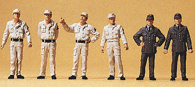 Preiser Kg 10457 People Working -- Federal Technical Emergency Service Workers (1950), HO Scale