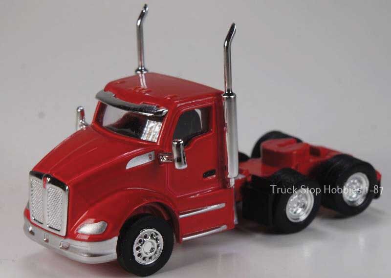 Herpa Models 410531 Peterbilt 579 3-Axle Day-Cab Tractor Only 2 Pack - Assembled -- Red, HO Scale