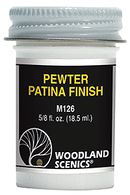 Woodland Scenics WOO126 Pewter Patina Finish -- 7/8oz  25.9mL, All Scales