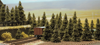 Busch Gmbh & Co Kg 6572 Pine Trees -- 1-3/16 to 2-3/8" 3 to 6cm pkg(60), N Scale