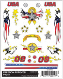 Woodland Scenics 4019 PineCar(R) Dry Transfer Decals -- Freedom Forever