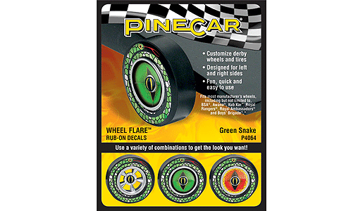 Woodland Scenics 4064 PineCar(R) Dry Transfer Decals -- Green Snake