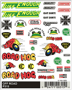 Woodland Scenics 315 PineCar(R) Dry Transfers -- Off Road