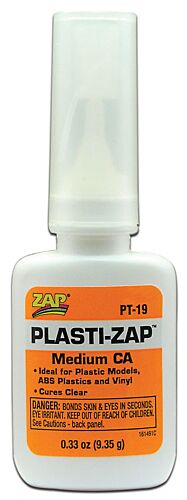 Robart Mfg Inc 442 Plasti-Zap CA++ Instant Plastic Glue -- 1/3oz 9.9mL