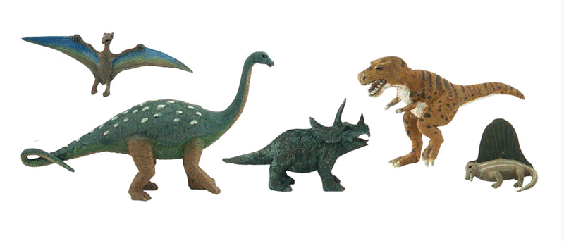 Woodland Scenics 4450 Prehistoric Life Figures - Scene-A-Rama(R) -- pkg(5), All Scales