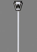 Tichy Train Group 8296 PRR Keystone Whistle Post -- pkg(18), All Scales