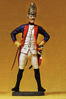 Preiser Kg 54124 Prussian Army Circa 1756, 38th Infantry - Noncommissioned Officer of Fusiliers, 1:24 Scale