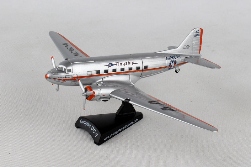 Daron PS5559-2 POSTAGE STAMP AMERICAN DC-3 1/144 FLAGSHIP TULSA