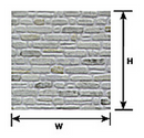 Plastruct 91560 PS-61 2PK RANDOM COURSED STONE