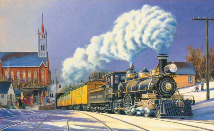 Train Enthusiast Vendors 9942 Puzzle -- Winter Arrival (1000 Pieces)