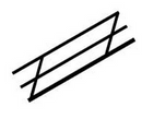 Plastruct 90481 SR-2 2pk STAIR RAIL, N Scale
