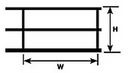Plastruct 90472 HR-4 2pk HANDRAIL, HO