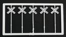 Tichy Train Group 8178 Railroad Crossbuck Warning Sign - Modern US Style Railroad Crossing Lettering pkg(20), HO Scale
