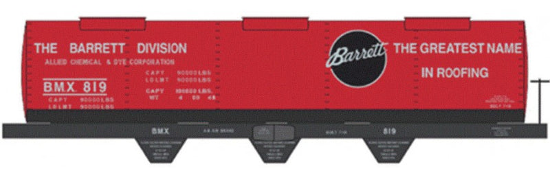 Tichy Train Group 10014 Railroad Decal Set -- Barrett Tank Car, HO Scale