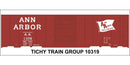 Tichy Train Group 10319 Railroad Decal Set -- Ann Arbor 40' Steel Boxcar (Large Flag Logo), HO Scale