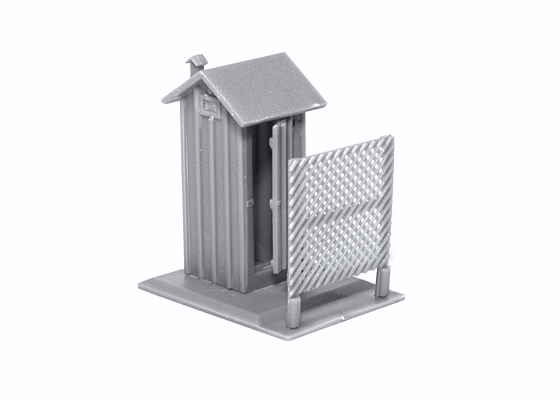 State Tool & Die 500 Railroad Privy/Outhouse - (Plastic Kit; C&O Design) -- Single Kit, HO Scale