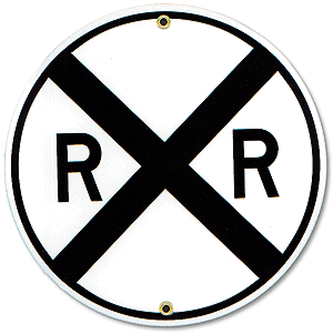 Phil Derrig Designs 232 Railroad Sign -- Railroad Crossing (RXR)-Style