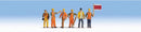 Noch Gmbh & Co 15277 Railroad Track Workers -- pkg(6), HO Scale
