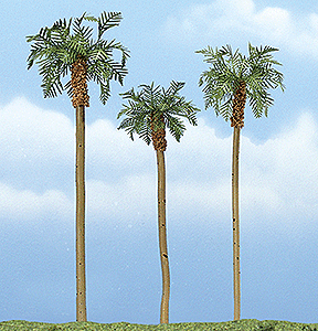 Woodland Scenics WOO1617 Ready Made Premium Trees(TM) -- Royal Palm - 1 Each: 4-5/8, 3-1/2 & 4" 11.7, 8.9 & 10.2cm, All Scales