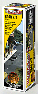Woodland Scenics WOO5151 ReadyGrass(TM) Mat Accessories -- Road Kit, All Scales