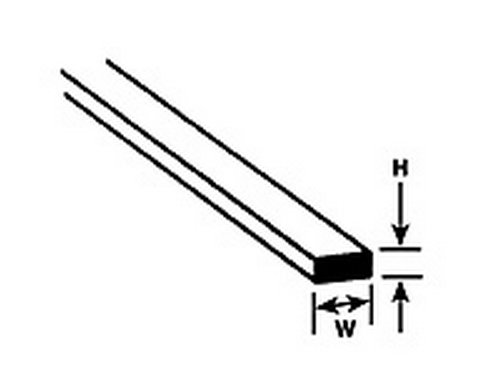 Plastruct 90747 MS-416 10pk STY RECT .040X5/32