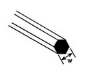 Plastruct 90877 .125 HEXAGONAL STYRENE ROD 5pc