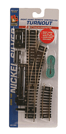 Life-Like Products 3002 Remote-Controlled 18" Radius Turnout - Code 100 - Nickel Silver -- Right Hand, HO Scale