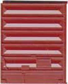 Kadee KAD2225 Replacement Doors Low Tackboard -- 8' Pullman-Standard Doors (Red Oxide), HO Scale