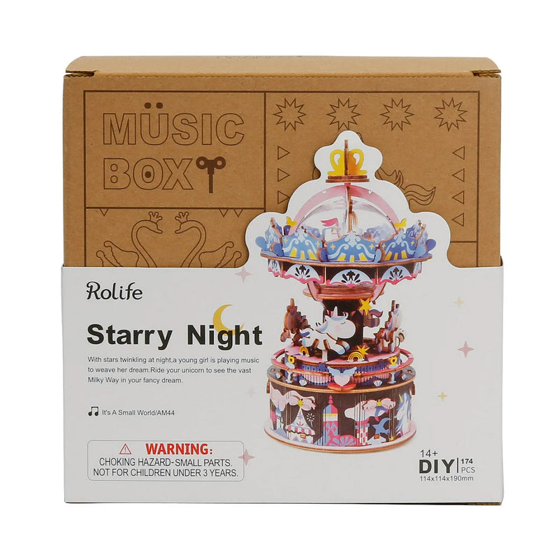 Robotime AM44 DIY Music Box; Starry Night
