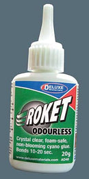Deluxe Materials Ltd AD46 Roket Odourless CA -- Foam Safe, Non-Fogging .7oz 20g