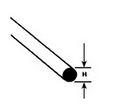 Plastruct 90858 MR-60 10pk STYRENE ROUND .060