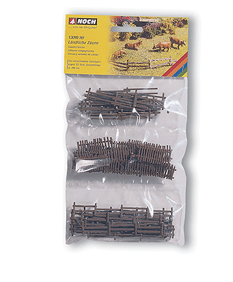 Noch Gmbh & Co 13095 Rural Fences -- 53 Sections, Total Length: Aprrox. 290cm 114-3/16", HO Scale
