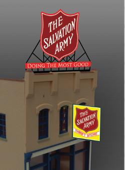 Miller Engineering Animation 62982 Salvation Army Combo, Small, HO and N Scales