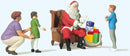 Preiser Kg 10763 Santa in Chair, Mother and 2 Children, HO Scale
