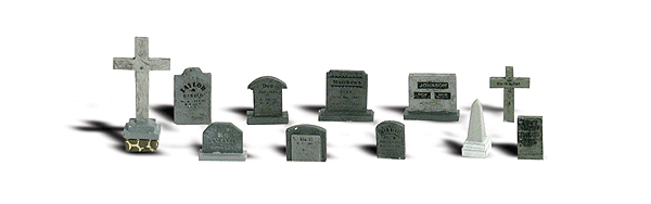 Woodland Scenics WOO2164 Scenic Accents(R) -- Tombstones pkg(11), N Scale