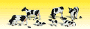 Woodland Scenics WOO2187 Scenic Accents(R) Animal Figures -- Holstein Cows pkg(11), N Scale