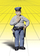 Woodland Scenics WOO2532 Scenic Accents(R) Figures -- Cop w/Doughnut, G Scale