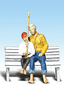 Woodland Scenics WOO2534 Scenic Accents(R) Figures -- Frank & Son Fishing, G Scale