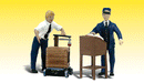 Woodland Scenics WOO2555 Scenic Accents(R) Figures - Dedicated Depot Workers, G Scale