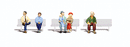 Woodland Scenics A2731 Scenic Accents(R) Figures -- Seated Passengers pkg(5), O Scale