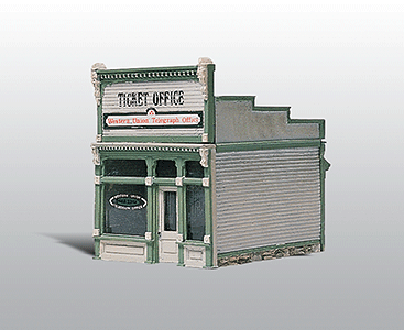 Woodland Scenics WOO222 Scenic Details(R) -- Ticket Office - Kit (Unpainted Metal) 2-1/4 x 2-1/2" 5.7 x 6.4cm, HO Scale