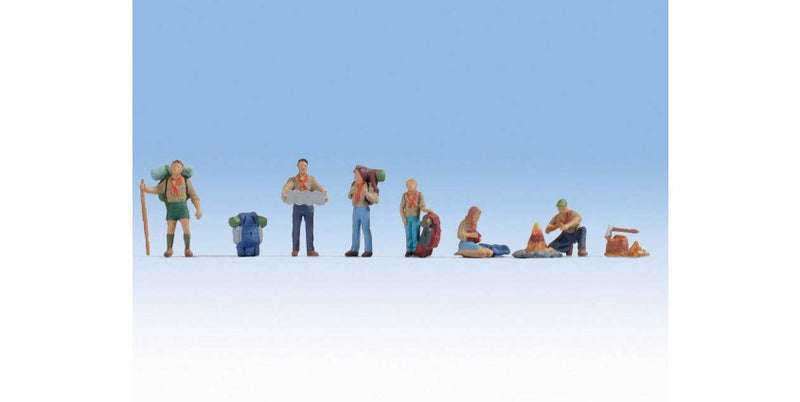 Noch Gmbh & Co 15879 Scouts with Accessories pkg(6), HO Scale
