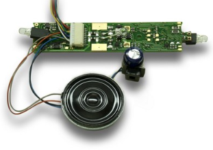 Digitrax 20010 SDH164K1C 1 Amp HO Scale Board Replacement Mobile/SoundFX/Function Decoder for Kato F40PH, HO