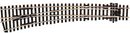 Peco 552-SL87 Code 100 Curved Double Radius Turnout - Streamline -- Left Hand, Insulfrog, HO