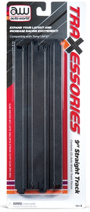 Auto World 172 9" Traxessories Straight Track - 2 Pack