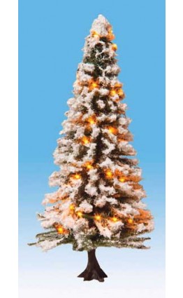 Noch Gmbh & Co 22130 Snow-Covered Christmas Tree with 30 LEDs -- 4-3/4" 12cm Tall, All Scales
