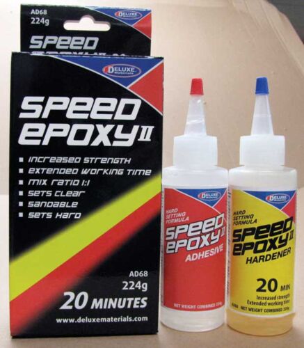 Deluxe Materials Ltd AD68 Speed Epoxy II - 20-Minute Set Time -- 7-9/16oz 224g