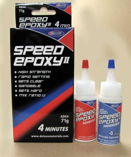 Deluxe Materials Ltd AD66 Speed Epoxy II - 4-Minute Set Time -- 2-2/5oz 71g