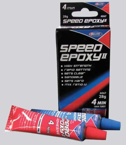 Deluxe Materials Ltd AD67 Speed Epoxy II - 4-Minute Set Time -- 15/16oz 28g Tube