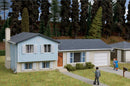 Walthers Cornerstone 933-3794 Split-Level House -- Kit - 7-1/4 x 3-3/4 x 2-9/16" 18.4 x 9.5 x 6.5cm, HO Scale